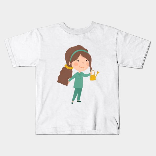 Spring girl Kids T-Shirt by lunaa_magic